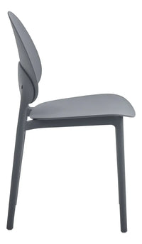 Silla De Comedor/exterior Gris Mate Polipropileno Premium®
