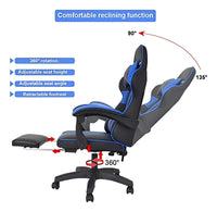 Silla Gamer Reclinable Reforzada Con Posa Pie Y Almohadones®