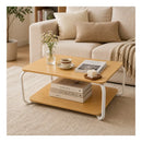 Mesa Ratona Moderna 2 Niveles Mdf Laminado+patas Metalicas®