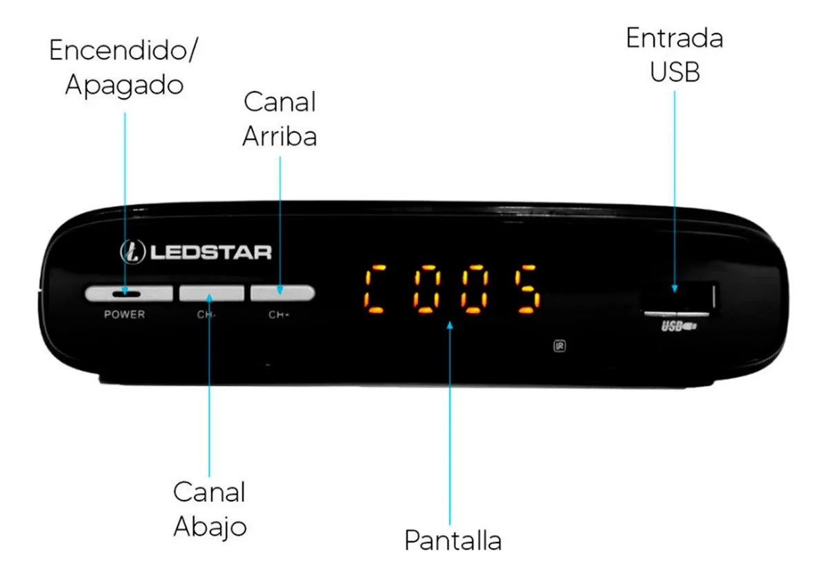 Sintonizador De Tv Digital Isdb-t Ledstar View Control Remoto