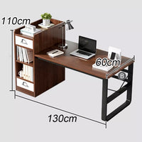 Escritorio Madera Industrial 3 Estantes 2 Cajones 130x110cm®