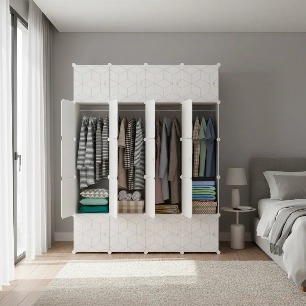Ropero Modular Abs Plástico Organizador 147cm Resistente®
