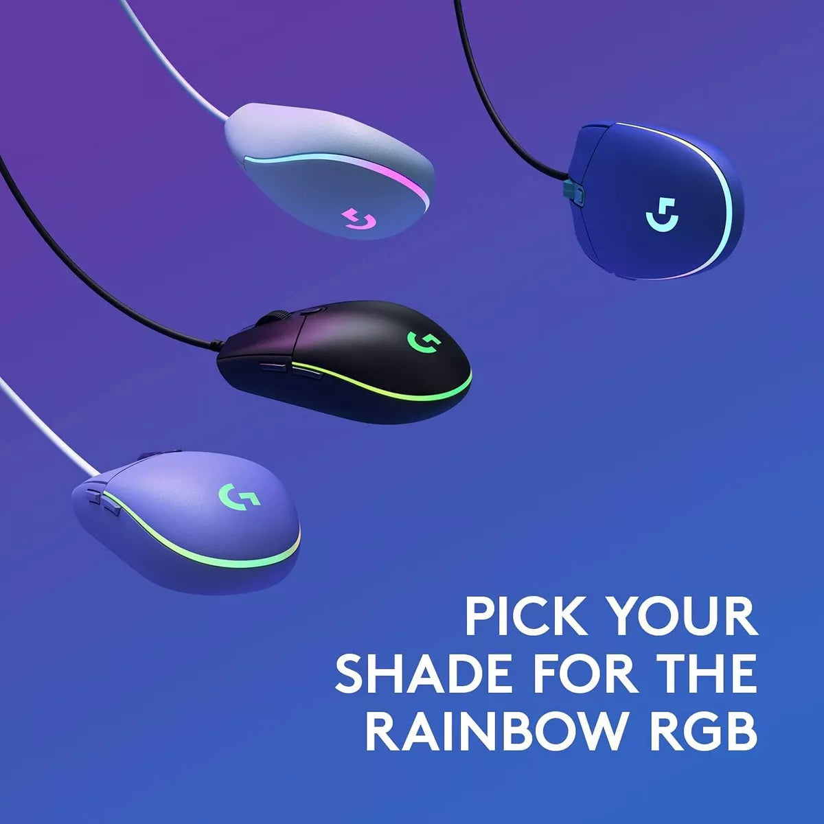 Mouse Gamer Logitech Gg Series G203 8000dpi 6 Botones Lila