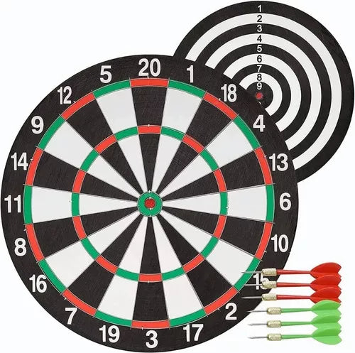 Set Tablero De Juego De Tiro Al Blanco Mas 6 Dardos 41cm®