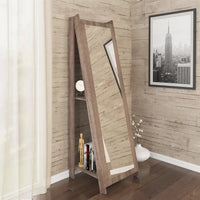 Espejo Moderno con Borde para Living Dormitorio+2 Estantes®