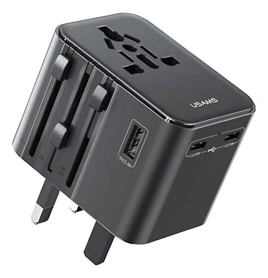 Cargador Adaptador De Viaje Usams Usb+2x TipoC 17w ®