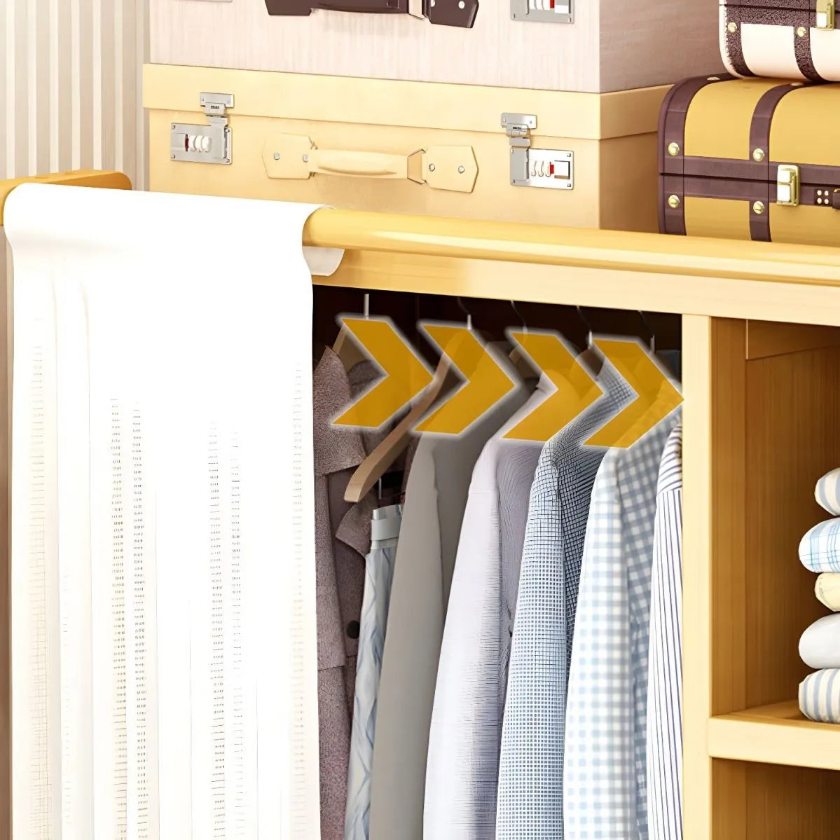 Perchero Closet Nórdico Cortina Corrediza De Pie Bambú®