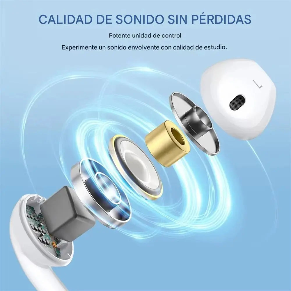 Auriculares Treqa Compatible Manos Libres Blancos Clásicos®