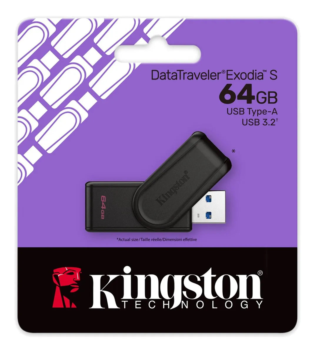 Pendrive Kingston Exodia S Dtxs/64gb 3.2 Usb Negro®