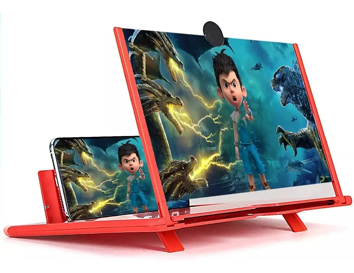 Base Lupa Amplificadora Para Celular 9 Plegable Rojo®