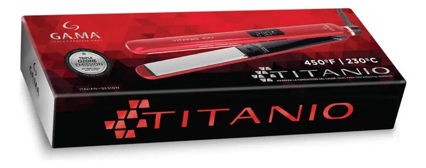 Planchita De Pelo Gama Italy Cp14 Titanio Red 4d Rojo 230°®