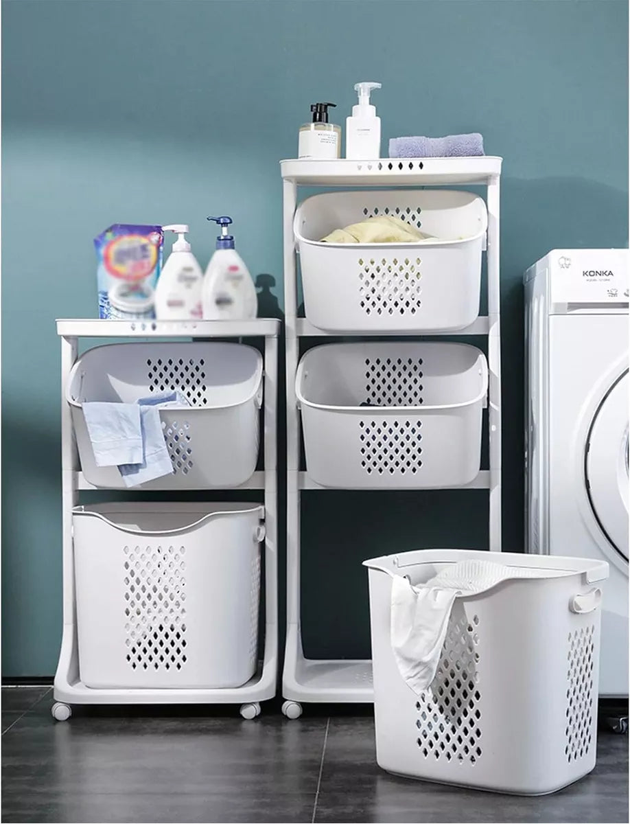 Organizador Transportable 3 Cestos Y Estante Para Baño