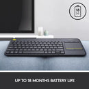 Teclado Logitech Inalambrico Touch Pad Keyboard K400 Plus