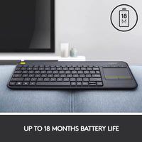 Teclado Logitech Inalambrico Touch Pad Keyboard K400 Plus