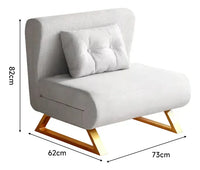 Sofá Cama 1 Cuerpo 73cm 3 En 1 Reclinable Movi Gris Moderno®