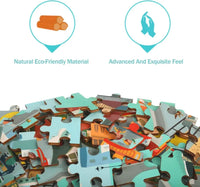 Puzzle De Madera De Ciudades 100 piezas Didactico Para Niños®