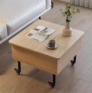 Mesa Ratona Mdf Elevación Con Cajón Oculto 55cm Con Ruedas®