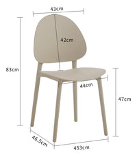 Silla Comedor/exterior Milky Tea Mate Polipropileno Premium®