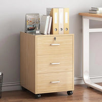 Cajonera 3 Niveles Para Oficina Con Cerradura Mdf+ruedas®