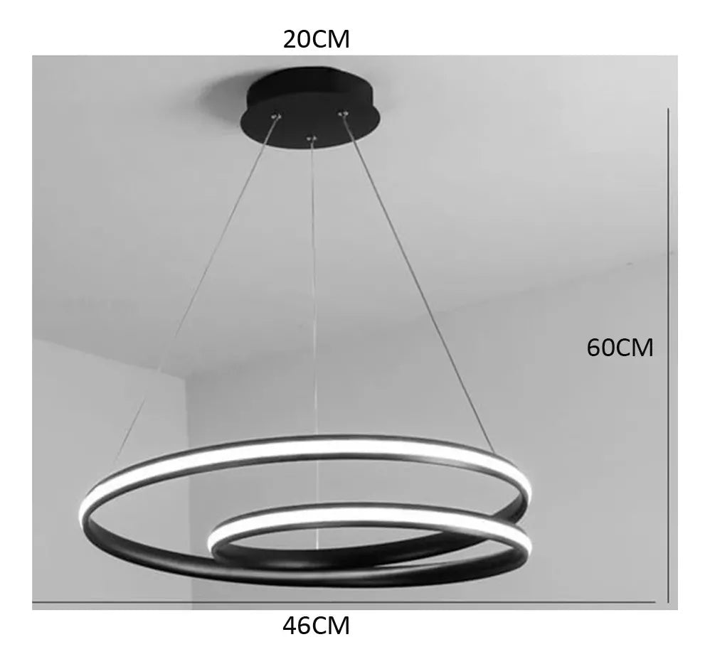 Lampara De Techo Espiral 40w 46cm Luz Led Mixta 3000k®