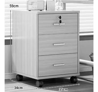 Cajonera 3 Niveles Para Oficina Con Cerradura Mdf+ruedas®