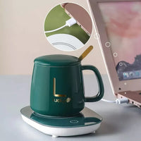 Taza De Ceramica Inteligente Con Base Calentador Usb Verde®