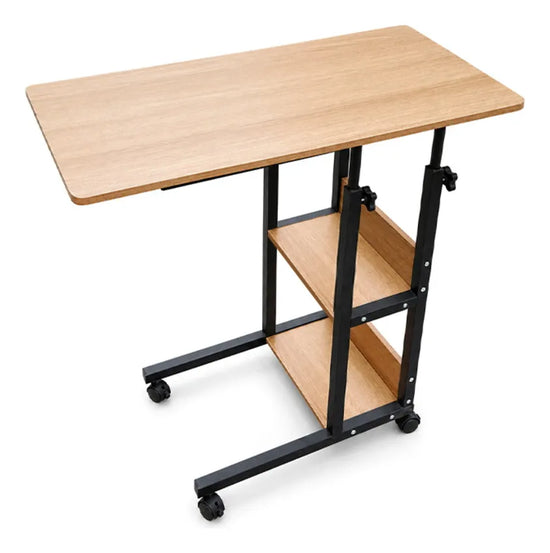 Mesa Auxiliar Premium Con Ruedas Estantes Regulable 80x40cm®