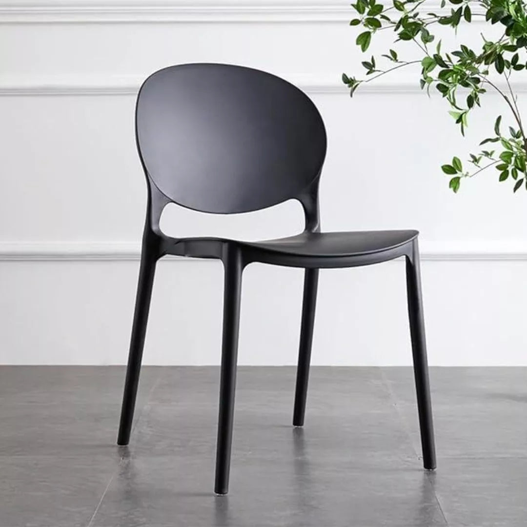 Silla De Comedor Respaldo Negro Antideslizante 79x40x40cm®