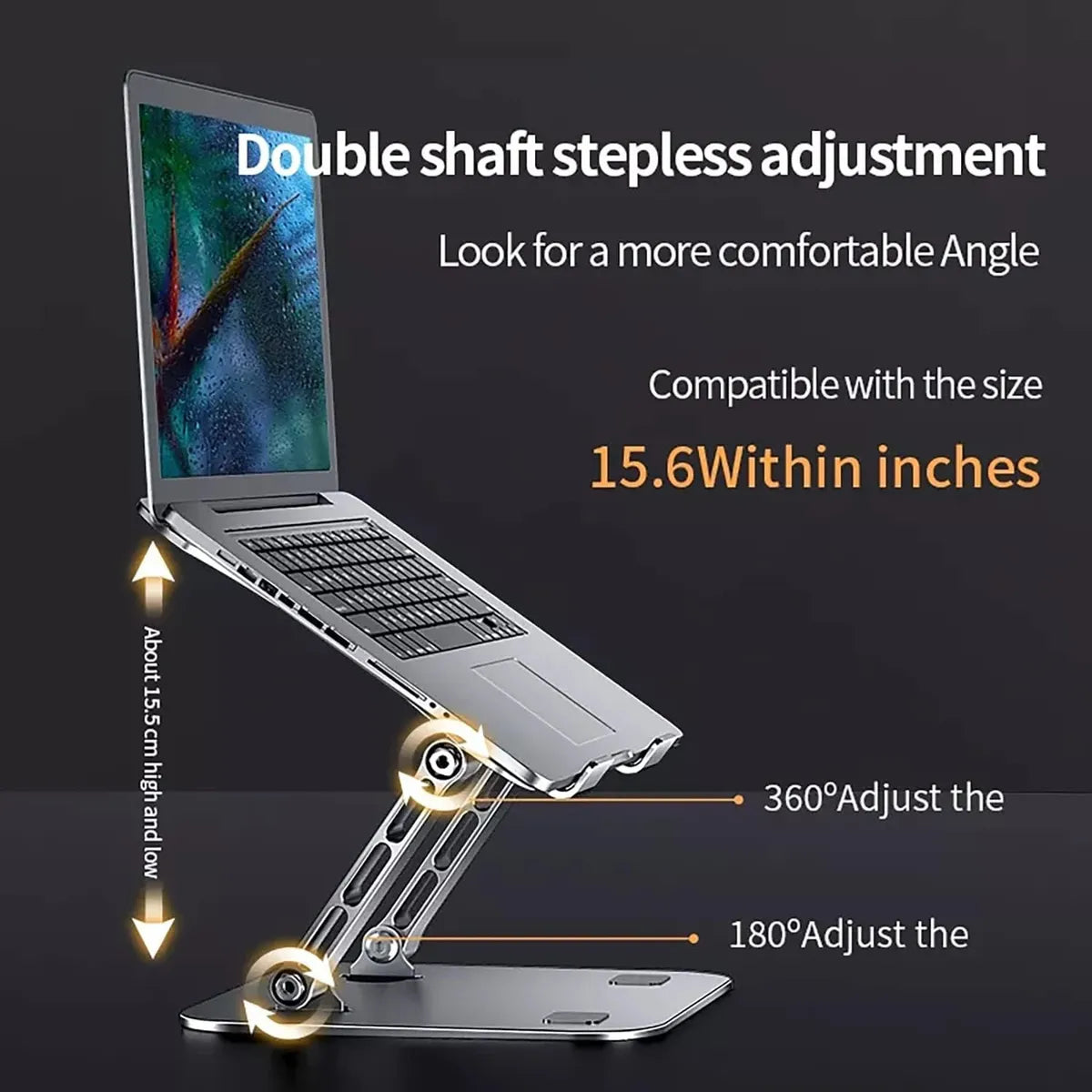 Soporte Regulable Para Notebook 26x21,5cm Gris®