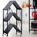 Estanteria Plegable 3estantes Con Ruedas Hasta 100kg Prof®