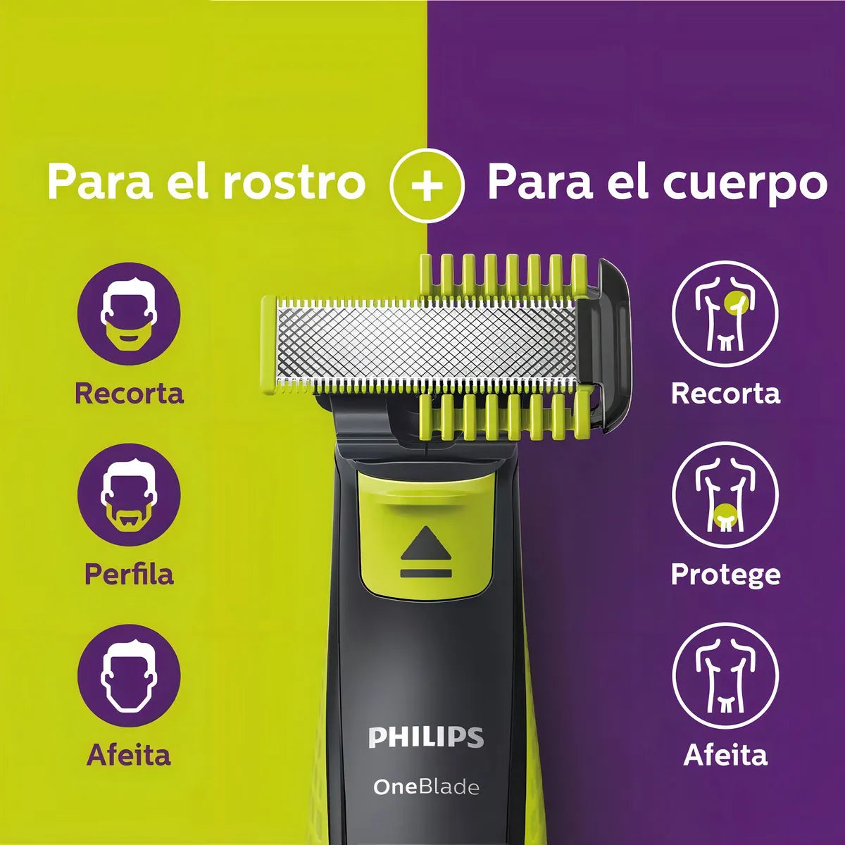 Afeitadora One Blade Para Cara + Cuerpo Philips Qp2824/10®