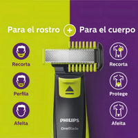 Afeitadora One Blade Para Cara + Cuerpo Philips Qp2824/10®