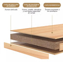 Mesa De Luz Marrón Y Blanco 3 Estantes Y Cajón 33x26x60cm®