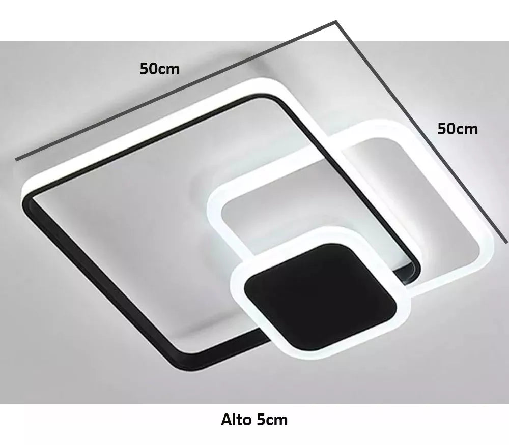 Plafón De Techo Luz Led Mixta Metacrilato 48w 50x50cm 48 W®