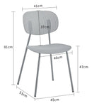 Silla De Comedor Gris Mate Metal/polipropileno Premium®