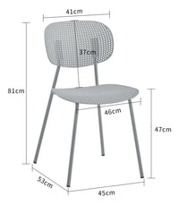 Silla De Comedor Gris Mate Metal/polipropileno Premium®