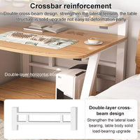 Escritorio Madera Minimalista Con Ruedas 2 Estantes 60x82cm®