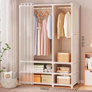 Ropero Organizador Practico Metal Y Tela 4 Estantes Beige®