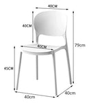 Silla De Comedor Respaldo Gris Antideslizante 79x40x40cm®