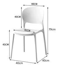 Silla De Comedor Respaldo Gris Antideslizante 79x40x40cm®