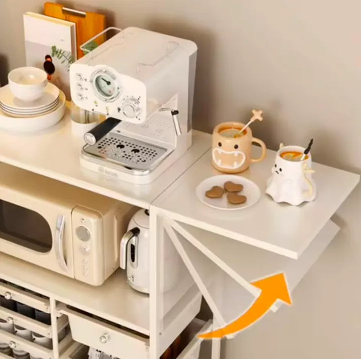 Organizador Cocina Extensible Con Ruedas 6 canastos Acero®