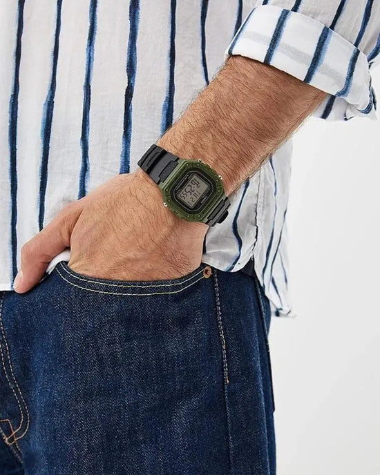 Reloj Casio W-218H-3A Gris y Verde®