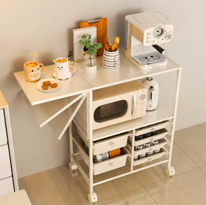 Organizador Cocina Extensible Con Ruedas 6 canastos Acero®