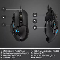 Mouse Inalámbrico Gamer Logitech Lightspeed G502 G Series
