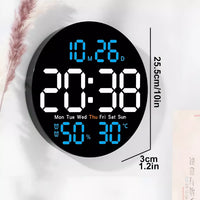 Reloj De Pared Digital 10'', Led Con Temperatura Y Humedad®