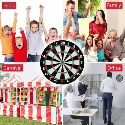 Set Tablero De Juego De Tiro Al Blanco Mas 6 Dardos 41cm®