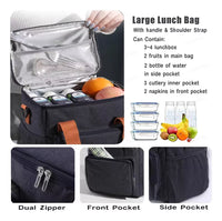 Lonchera Térmica De Gran Capacidad Con Correas Para Hombro®