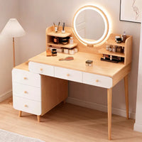 Escritorio Juvenil Para Maquillaje Moderno Mdf+Espejo Led®