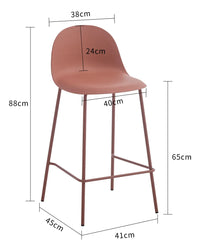 Taburete Minimalista Polipropileno/hierro Terracota Mate®