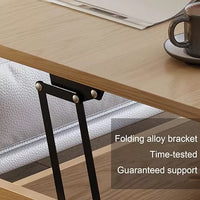 Mesa Ratona Mdf Elevación Con Cajón Oculto 55cm Con Ruedas®